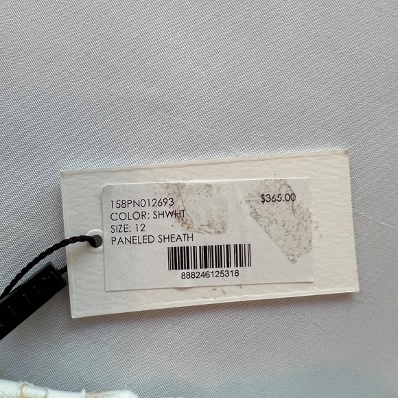 Milly Paneled Sheath Dress Off White Sz12 NWT - Picture 13 of 16